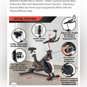 Women’s health men’s health exercise bike